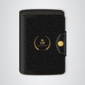 VIP Black wallet with buckle.