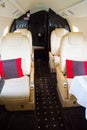 VIP Business Jet Airplane Interior Royalty Free Stock Photo