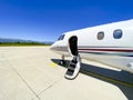 VIP business jet, private airplane, aviation service Royalty Free Stock Photo