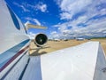 VIP business jet, private airplane, aviation service Royalty Free Stock Photo