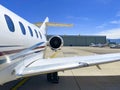 VIP business jet, private airplane, aviation service Royalty Free Stock Photo