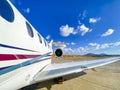 VIP business jet, private airplane, aviation service Royalty Free Stock Photo