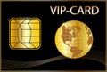 VIP Card with a golden Globe Royalty Free Stock Photo