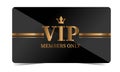 VIP card premium with gold elements and crown. Royalty Free Stock Photo