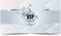 VIP card. Silver background. Premium quality. Crown Royalty Free Stock Photo