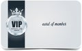 VIP card. Silver background. Premium quality. Crown