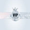 VIP card. Silver background. Premium quality. crown Royalty Free Stock Photo