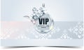 VIP card. Silver background. Premium quality. Crown Royalty Free Stock Photo