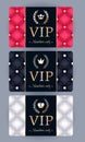 VIP cards with abstract quilted background Royalty Free Stock Photo