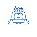 Vip client line icon concept. Vip client flat vector symbol, sign, outline illustration.