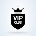 Vip club icon. vector Simple modern design illustration