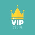 VIP club logo in flat style. VIP Club members banner