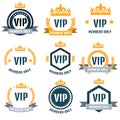 VIP Club members only logo set. Vector illustration