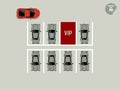 Vip concept, red vip parking lot Royalty Free Stock Photo