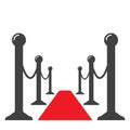 VIP entrance isolated vector illustration. Movie premiere, red carpet show, exclusive event pictogram.