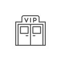 VIP entrance line outline icon