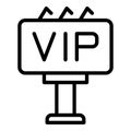 Vip event billboard icon outline vector. Party music