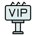 Vip event billboard icon vector flat