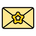 Vip event mail invitation icon vector flat