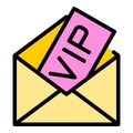 Vip event mail letter icon vector flat