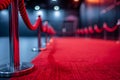 Concept VIP Event, Red Carpet, Red Rope Barrier VIP Event with Red Carpet and Red Rope Barrier Royalty Free Stock Photo