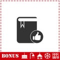 VIP favorite book icon flat