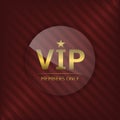 VIP glass label