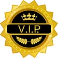 VIP Gold Badge Royalty Free Stock Photo