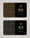 VIP golden and platinum card template Royalty Free Stock Photo