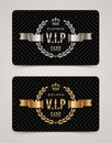 VIP golden and platinum card Royalty Free Stock Photo