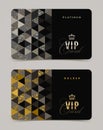 VIP golden and platinum cards Royalty Free Stock Photo