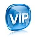 VIP icon blue glass Royalty Free Stock Photo