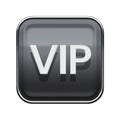 VIP icon glossy grey.