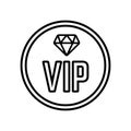 Vip icon vector. Very important person illustration sign. club symbol or logo.