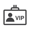 VIP ID Security Icon Ã¢â¬\' Premium Access Identification Badge Vector Royalty Free Stock Photo