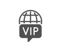 Vip internet icon. Very important person wifi access sign. Vector