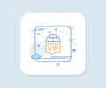 Vip internet line icon. Very important person wifi access sign. Vector