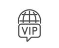 Vip internet line icon. Very important person wifi access sign. Vector