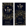 VIP invitation card premium design templates set. Royalty Free Stock Photo