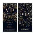 VIP invitation card premium design templates set. Royalty Free Stock Photo