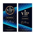 VIP invitation card premium design templates set.