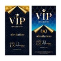 VIP invitation card premium design templates set. Royalty Free Stock Photo