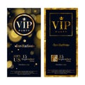 VIP invitation card premium design templates set. Royalty Free Stock Photo