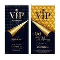 VIP invitation card premium design templates set. Royalty Free Stock Photo