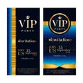 VIP invitation card premium design templates set. Royalty Free Stock Photo