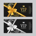 Vip Invitation and Card Set. Vector Royalty Free Stock Photo