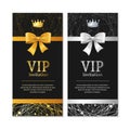 Vip Invitation and Card Set. Vector Royalty Free Stock Photo
