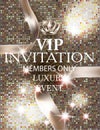 VIP invitation card with silk ribbons and textured background. Royalty Free Stock Photo