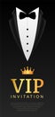 Vip Invitation event Bow Tie background. Gentleman business vip card invitation elegant template Royalty Free Stock Photo