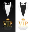 Vip Invitation event Bow Tie background. Gentleman business vip card invitation elegant template Royalty Free Stock Photo